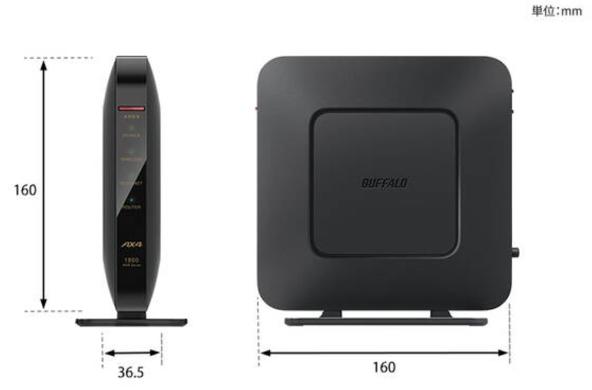 ☆バッファロー Wi-Fi 6対応ルーター AirStation WSR-1800AX4B-BK