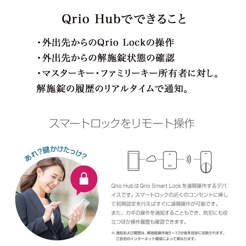 ☆Qrio Hub キュリオハブ スマートロックを遠隔操作 解錠 施錠 Qrio